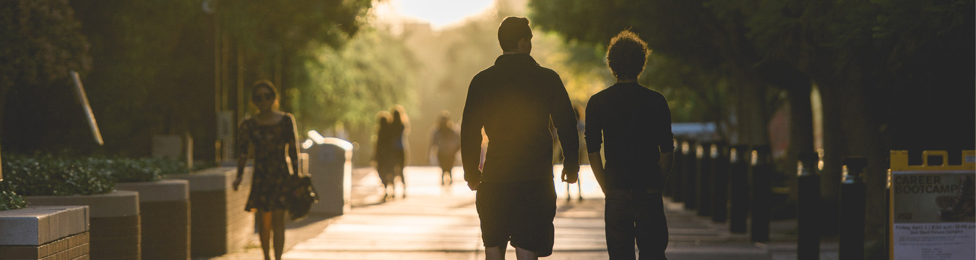 Students walking
